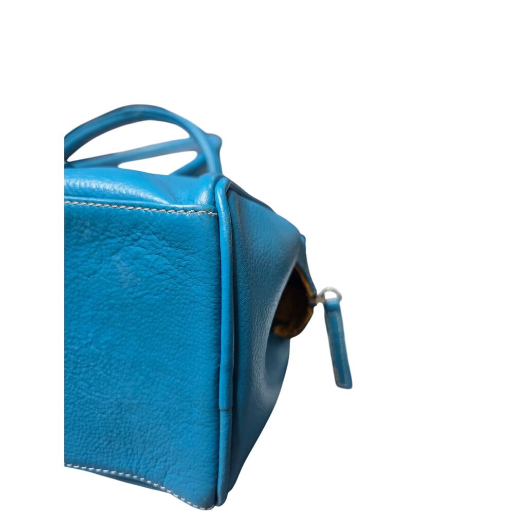 Blue Genuine Leather Cargo Bag - Picture 11 of 15